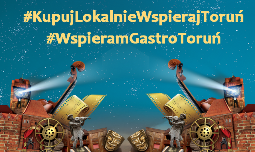 Grafika promująca działania promocyjne skierowane do toruńskich przedsiębiorców