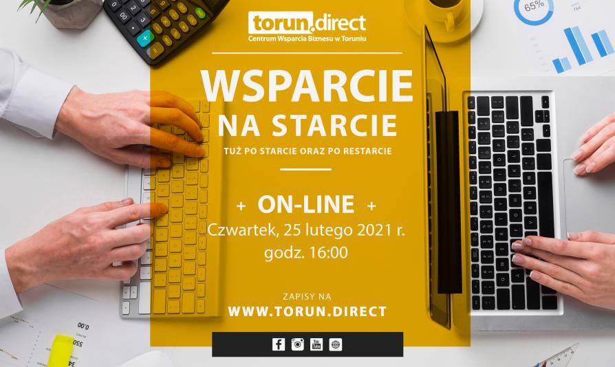 Grafika z napisem Wsparcie na Starcie 