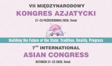Grafika promująca VII Międzynarodowy Konkres Azjatycki, który odbył się w dniach 21-23 października 2020 w Toruniu