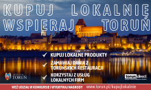 Plakat akcji Kupuj Lokalnie - Wspieraj Toruń