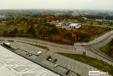 Zdjęcie lotnicze działki przy Pera Jonssona w okolicy stadionu Motoarena 