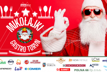 Grafika z tekstem Mikołajki Gastro Toruń 
